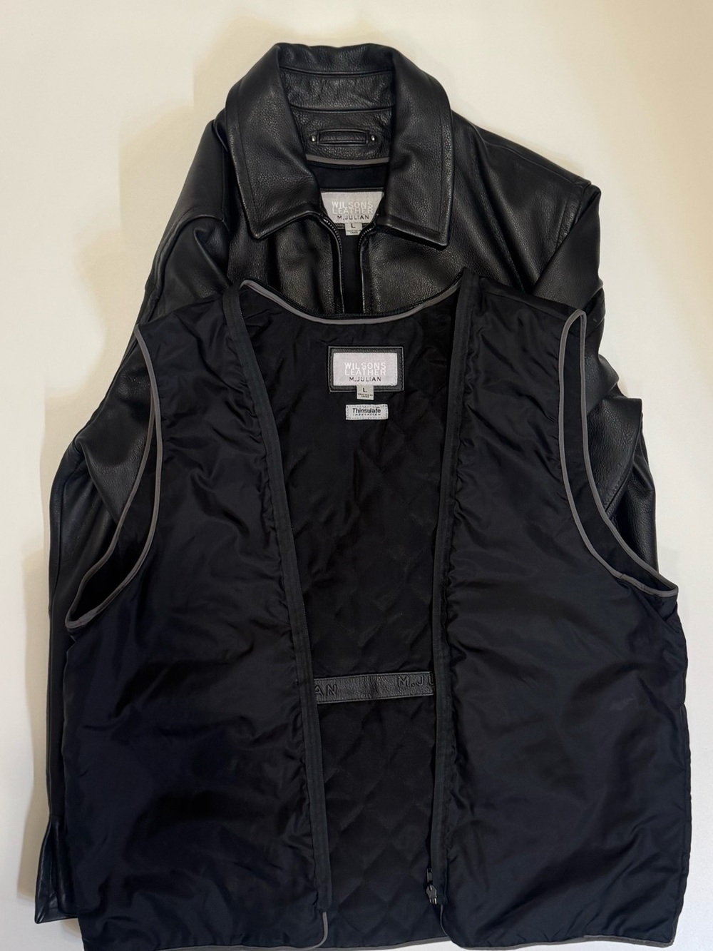 Wilsons Leather Black Zip-Front Bomber Jacket - Picture 7 of 10